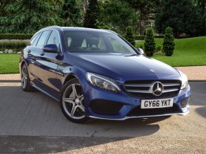 Used 2017 BLUE MERCEDES-BENZ C-CLASS Estate 2.1 C220 D AMG LINE 5d AUTO 170 BHP (reg. 2017-01-25) for sale in Stockport