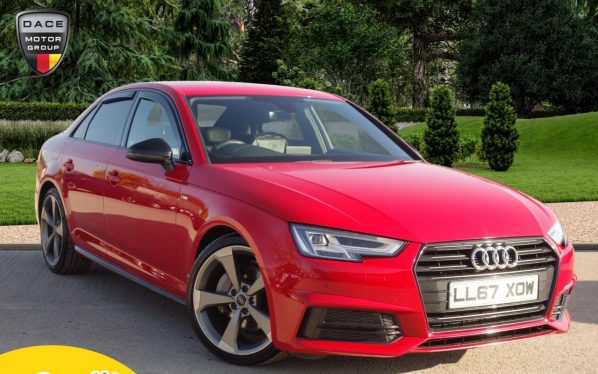 Used 2017 RED AUDI A4 Saloon 2.0 TDI BLACK EDITION 4d AUTO 188 BHP (reg. 2017-12-05) for sale in Stockport