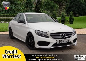 Used 2017 WHITE MERCEDES-BENZ C-CLASS Saloon 2.0 C 200 AMG LINE 4d 184 BHP (reg. 2017-08-30) for sale in Stockport