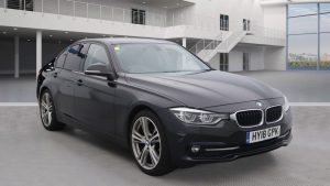 Used 2018 BLACK BMW 3 SERIES Saloon 2.0 318D SPORT 4DR AUTO 148 BHP (reg. 2018-03-23) for sale in Altrincham