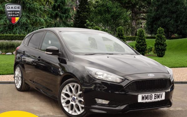 Used 2018 BLACK FORD FOCUS Hatchback 1.0 ST-LINE 5d AUTO 124 BHP (reg. 2018-05-31) for sale in Stockport