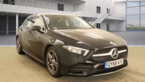 Used 2018 BLACK MERCEDES-BENZ A-CLASS Hatchback 1.3 A 200 AMG LINE 5DR AUTO 161 BHP (reg. 2018-09-30) for sale in Altrincham