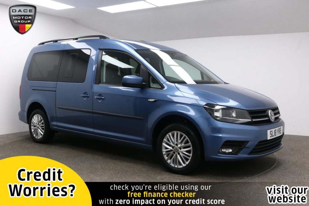 Used 2018 BLUE VOLKSWAGEN CADDY MAXI MPV 2.0 C20 LIFE TDI 5d 101 BHP (reg. 2018-05-26) for sale in Manchester