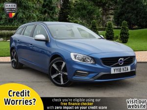 Used 2018 BLUE VOLVO V60 Estate 2.0 T4 R-DESIGN NAV 5d 187 BHP (reg. 2018-06-25) for sale in Stockport