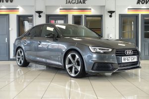 Used 2018 GREY AUDI A4 Saloon 2.0 TFSI BLACK EDITION MHEV 4d AUTO 188 BHP (reg. 2018-01-17) for sale in Wilmslow