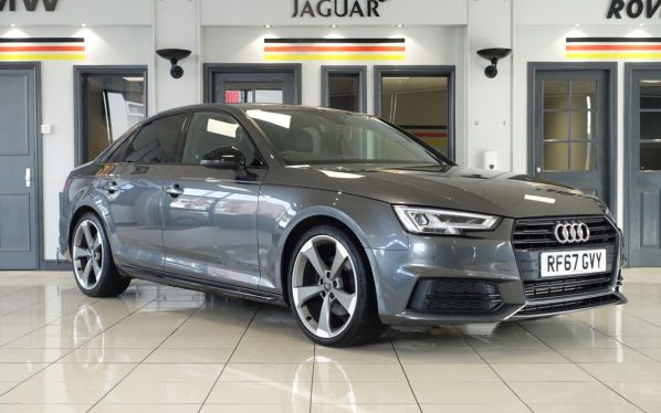 Used 2018 GREY AUDI A4 Saloon 2.0 TFSI BLACK EDITION MHEV 4d AUTO 188 BHP (reg. 2018-01-17) for sale in Wilmslow