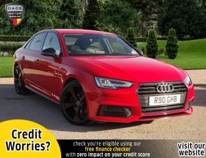Used 2018 RED AUDI A4 Saloon 1.4 TFSI BLACK EDITION 4d 148 BHP (reg. 2018-05-25) for sale in Stockport