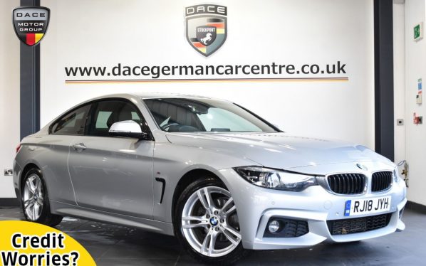 Used 2018 SILVER BMW 4 SERIES Coupe 2.0 420D M SPORT 2DR AUTO 188 BHP (reg. 2018-06-29) for sale in Altrincham