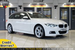 Used 2018 WHITE BMW 3 SERIES Estate 2.0 318D M SPORT TOURING 5d 148 BHP (reg. 2018-09-25) for sale in Wilmslow