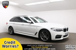 Used 2018 WHITE BMW 5 SERIES Estate 2.0 520D M SPORT TOURING 5d AUTO 188 BHP (reg. 2018-03-01) for sale in Manchester
