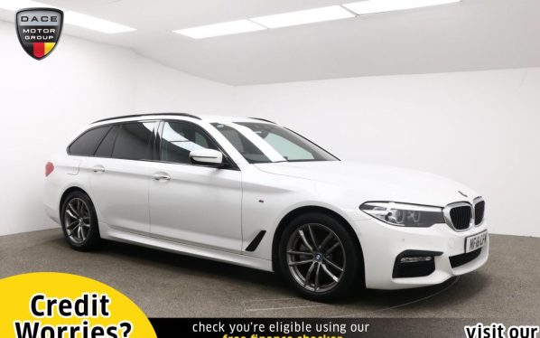 Used 2018 WHITE BMW 5 SERIES Estate 2.0 520D M SPORT TOURING 5d AUTO 188 BHP (reg. 2018-03-01) for sale in Manchester