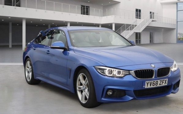 Used 2019 BLUE BMW 4 SERIES Coupe 2.0 420D M SPORT GRAN COUPE 4DR 188 BHP (reg. 2019-02-25) for sale in Altrincham