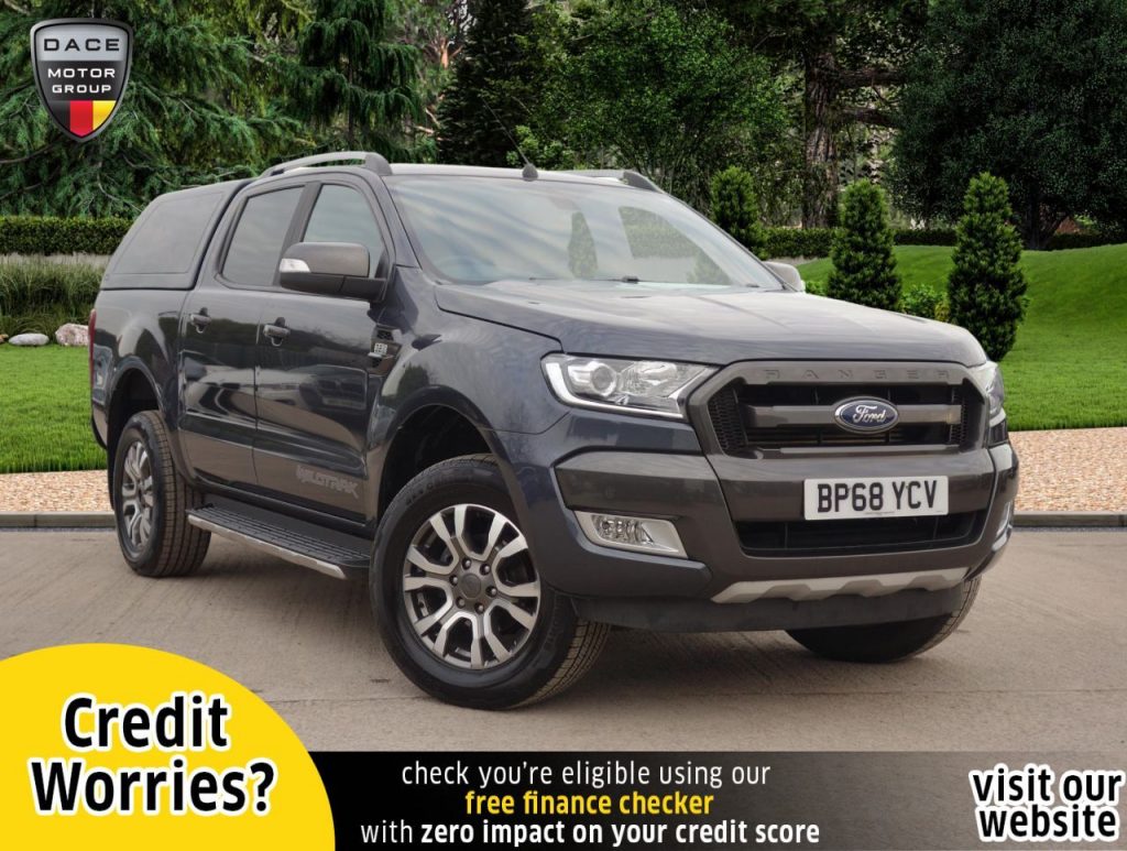 Used 2019 GREY FORD RANGER PICK UP 3.2 WILDTRAK 4X4 DCB TDCI 4d AUTO 197 BHP (reg. 2019-02-27) for sale in Stockport