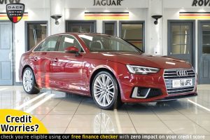 Used 2019 RED AUDI A4 Saloon 2.0 TFSI S LINE 4d AUTO 188 BHP (reg. 2019-01-30) for sale in Wilmslow