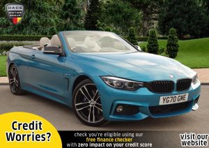Used 2020 BLUE BMW 4 SERIES Convertible 2.0 420I M SPORT 2d AUTO 181 BHP (reg. 2020-09-04) for sale in Stockport