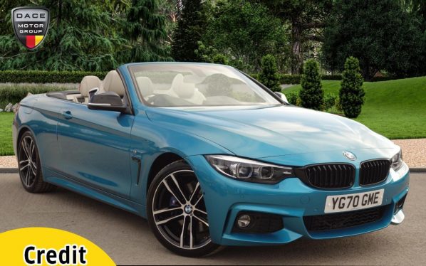 Used 2020 BLUE BMW 4 SERIES Convertible 2.0 420I M SPORT 2d AUTO 181 BHP (reg. 2020-09-04) for sale in Stockport