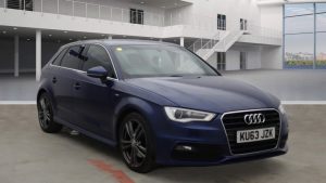Used 2014 BLUE AUDI A3 Hatchback 2.0 TDI S LINE 5DR AUTO 148 BHP (reg. 2014-01-31) for sale in Altrincham