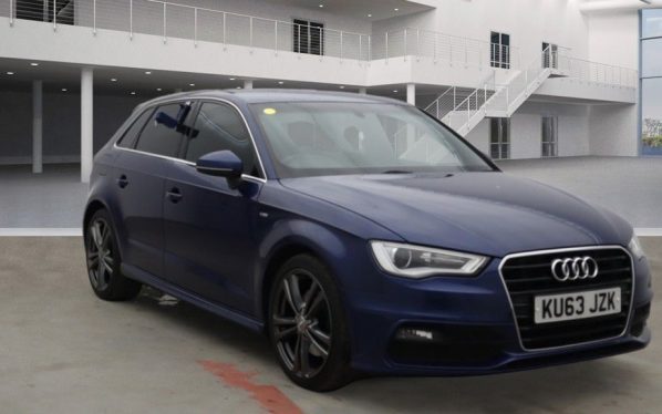 Used 2014 BLUE AUDI A3 Hatchback 2.0 TDI S LINE 5DR AUTO 148 BHP (reg. 2014-01-31) for sale in Altrincham