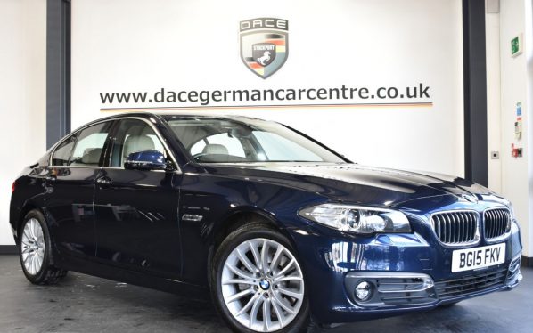 Used 2015 BLUE BMW 5 SERIES Saloon 2.0 520D LUXURY 4DR AUTO 188 BHP (reg. 2015-03-31) for sale in Altrincham