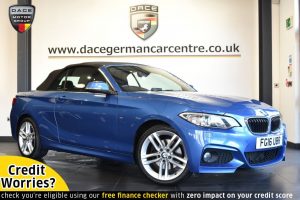 Used 2016 BLUE BMW 2 SERIES Convertible 2.0 220D M SPORT 2DR 188 BHP (reg. 2016-04-15) for sale in Altrincham