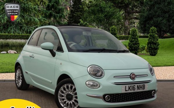 Used 2016 GREEN FIAT 500 Hatchback 1.2 LOUNGE DUALOGIC 3d AUTO 69 BHP (reg. 2016-06-23) for sale in Stockport