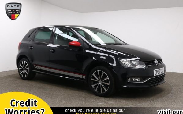 Used 2017 BLACK VOLKSWAGEN POLO Hatchback 1.2 R LINE TSI 3d 89 BHP (reg. 2017-12-15) for sale in Manchester