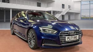 Used 2017 BLUE AUDI A5 Hatchback 2.0 SPORTBACK TDI QUATTRO S LINE 5d AUTO 188 BHP (reg. 2017-07-28) for sale in Stockport