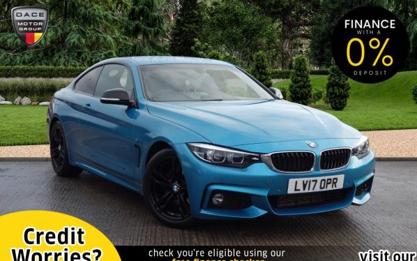 Used 2017 BLUE BMW 4 SERIES Coupe 2.0 420D M SPORT 2d 188 BHP (reg. 2017-07-26) for sale in Stockport