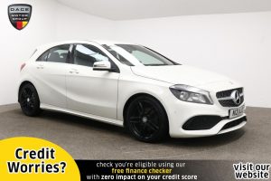 Used 2017 WHITE MERCEDES-BENZ A-CLASS Hatchback 1.6 A 160 AMG LINE EXECUTIVE 5d 102 BHP (reg. 2017-03-28) for sale in Manchester