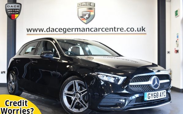 Used 2018 BLACK MERCEDES-BENZ A-CLASS Hatchback 1.3 A 200 AMG LINE 5DR AUTO 161 BHP (reg. 2018-09-30) for sale in Altrincham