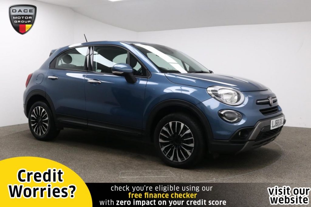 Used 2018 BLUE FIAT 500X Hatchback 1.3 CITY CROSS 5d AUTO 148 BHP (reg. 2018-10-31) for sale in Manchester