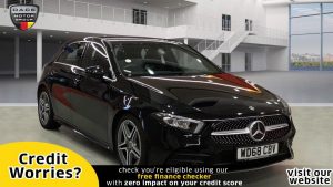 Used 2019 BLACK MERCEDES-BENZ A-CLASS Hatchback 1.3 A 180 AMG LINE 5d 135 BHP (reg. 2019-12-31) for sale in Manchester