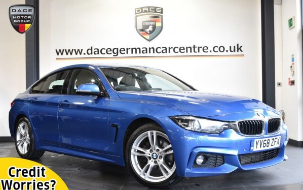 Used 2019 BLUE BMW 4 SERIES GRAN COUPE Coupe 2.0 420D M SPORT GRAN COUPE 4DR 188 BHP (reg. 2019-02-25) for sale in Altrincham