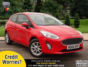 Used 2019 RED FORD FIESTA Hatchback 1.1 ZETEC 3d 85 BHP (reg. 2019-01-19) for sale in Stockport