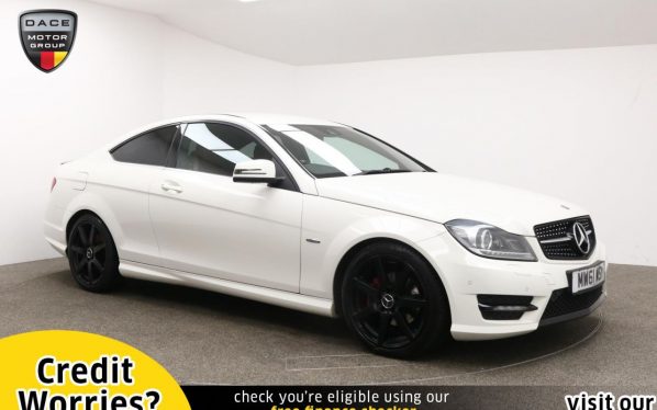 Used 2012 WHITE MERCEDES-BENZ C-CLASS Coupe 1.8 C180 BLUEEFFICIENCY AMG SPORT EDITION 125 2d 156 BHP (reg. 2012-01-27) for sale in Manchester