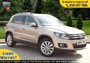 Used 2014 BEIGE VOLKSWAGEN TIGUAN 4x4 2.0 MATCH TDI BLUEMOTION TECHNOLOGY 4MOTION 5d 139 BHP (reg. 2014-12-20) for sale in Stockport