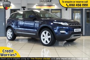 Used 2014 BLUE LAND ROVER RANGE ROVER EVOQUE 4x4 2.2 SD4 PURE TECH 5d AUTO 190 BHP (reg. 2014-03-01) for sale in Wilmslow