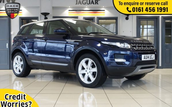 Used 2014 BLUE LAND ROVER RANGE ROVER EVOQUE 4x4 2.2 SD4 PURE TECH 5d AUTO 190 BHP (reg. 2014-03-01) for sale in Wilmslow