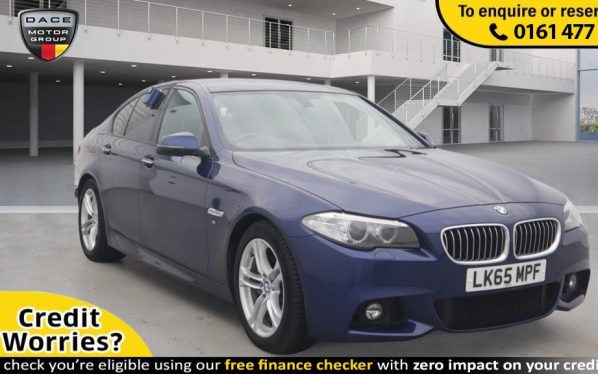 Used 2015 BLUE BMW 5 SERIES Saloon 3.0 535D M SPORT 4d AUTO 309 BHP (reg. 2015-09-10) for sale in Stockport