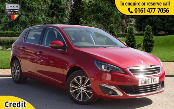 Used 2015 RED PEUGEOT 308 Hatchback 1.6 BLUE HDI S/S ALLURE 5d 120 BHP (reg. 2015-06-27) for sale in Stockport