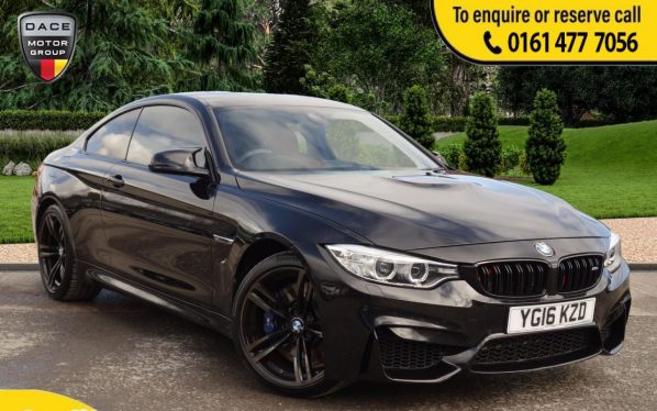 Used 2016 BLACK BMW M4 Coupe 3.0 M4 2d AUTO 426 BHP (reg. 2016-03-11) for sale in Stockport