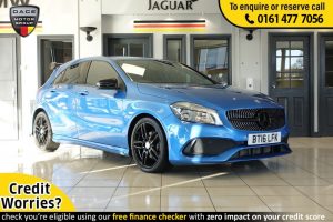 Used 2016 BLUE MERCEDES-BENZ A-CLASS Hatchback 2.1 A 200 D AMG LINE 5d AUTO 134 BHP (reg. 2016-05-23) for sale in Wilmslow