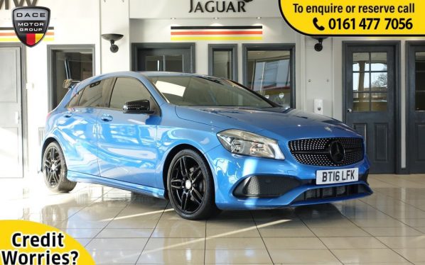 Used 2016 BLUE MERCEDES-BENZ A-CLASS Hatchback 2.1 A 200 D AMG LINE 5d AUTO 134 BHP (reg. 2016-05-23) for sale in Wilmslow