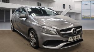 Used 2016 GREY MERCEDES-BENZ A-CLASS Hatchback 2.1 A 200 D AMG LINE 5DR AUTO 134 BHP (reg. 2016-05-13) for sale in Altrincham