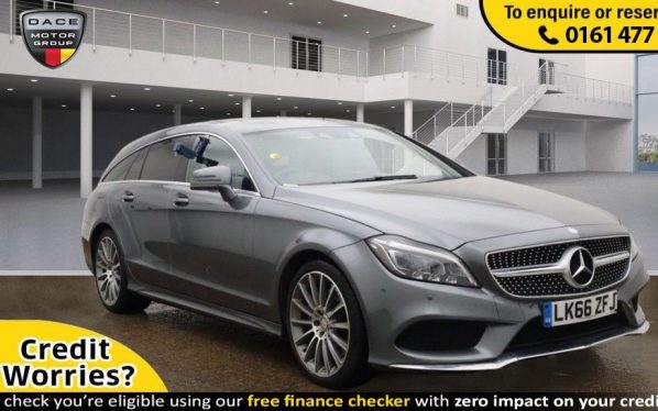 Used 2016 GREY MERCEDES-BENZ CLS CLASS Estate 3.0 CLS350 D AMG LINE PREMIUM 5d AUTO 255 BHP (reg. 2016-09-21) for sale in Stockport