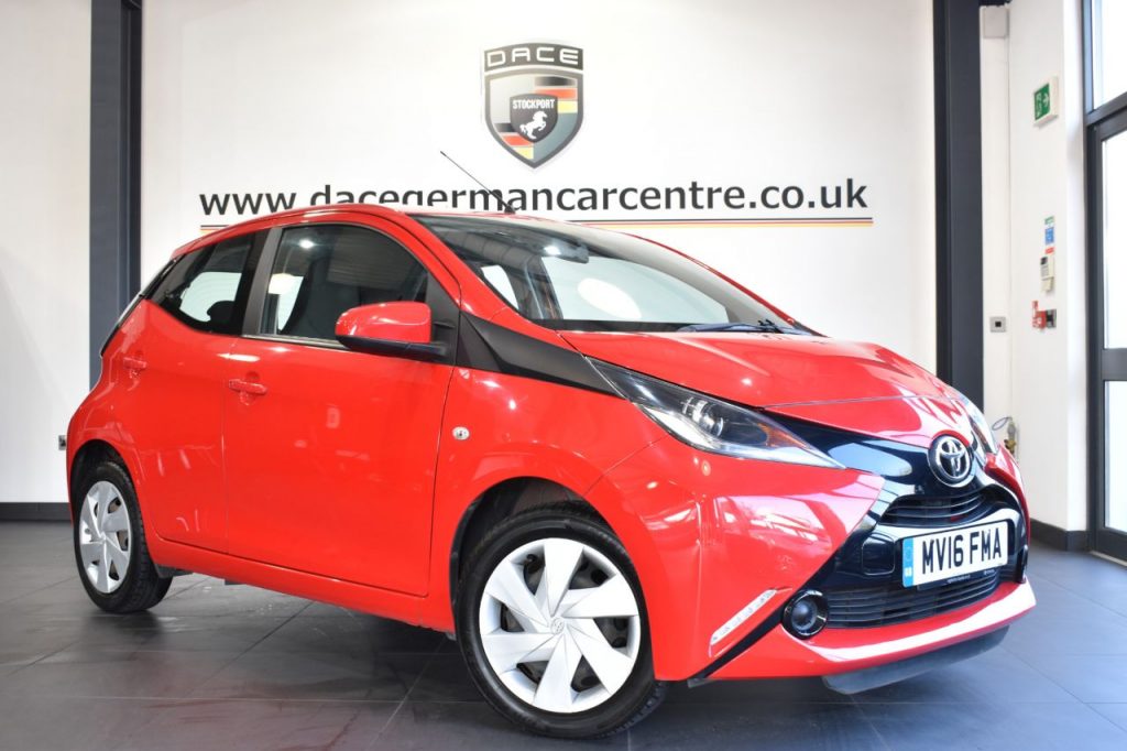 Used 2016 RED TOYOTA AYGO Hatchback 1.0 VVT-I X-PLAY 5DR 69 BHP (reg. 2016-04-27) for sale in Altrincham