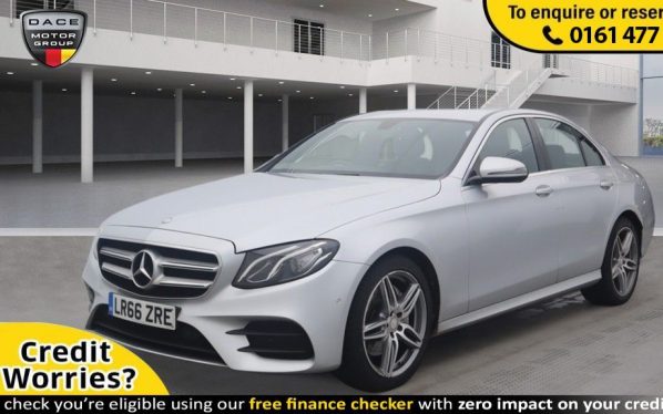 Used 2016 SILVER MERCEDES-BENZ E-CLASS Saloon 2.0 E 220 D AMG LINE 4d AUTO 192 BHP (reg. 2016-09-30) for sale in Stockport