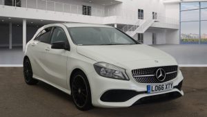 Used 2016 WHITE MERCEDES-BENZ A-CLASS Hatchback 2.1 A 220 D AMG LINE 5DR AUTO 174 BHP (reg. 2016-12-08) for sale in Altrincham