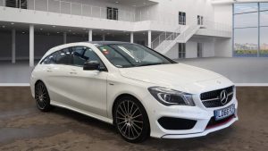 Used 2016 WHITE MERCEDES-BENZ CLA Estate 2.0 CLA 250 4MATIC AMG 5d AUTO 215 BHP (reg. 2016-10-07) for sale in Manchester