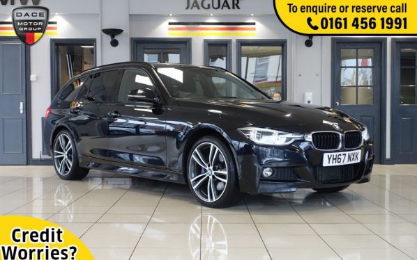 Used 2017 BLACK BMW 3 SERIES 4x4 2.0 320D XDRIVE M SPORT TOURING 5d AUTO 188 BHP (reg. 2017-09-28) for sale in Wilmslow